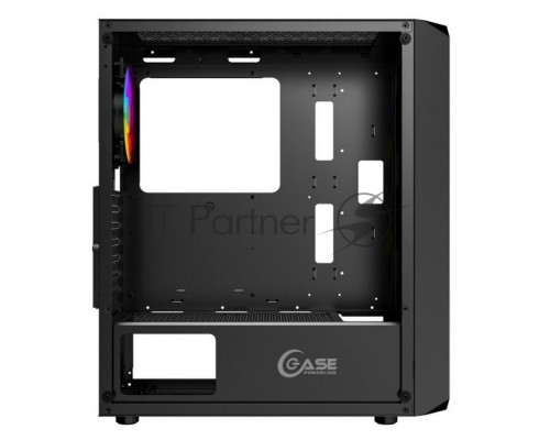 Корпус Powercase Mistral C4B, Tempered Glass, 4x 120mm 5-color fan, чёрный, ATX  (CMICB-L4)