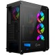 Корпус Powercase Mistral C4B, Tempered Glass, 4x 120mm 5-color fan, чёрный, ATX  (CMICB-L4)