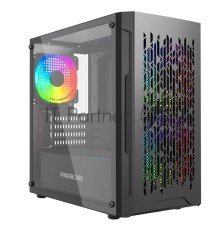 Корпус Powercase Mistral Micro D3B ARGB, Tempered Glass, 2x 140mm ARGB PWM+1x 120mm ARGB PWM, чёрный, mATX  (CMMDB-A3)