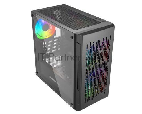 Корпус Powercase Mistral Micro D3B ARGB, Tempered Glass, 2x 140mm ARGB PWM+1x 120mm ARGB PWM, чёрный, mATX  (CMMDB-A3)