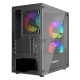 Корпус Powercase Mistral Micro D3B ARGB, Tempered Glass, 2x 140mm ARGB PWM+1x 120mm ARGB PWM, чёрный, mATX  (CMMDB-A3)