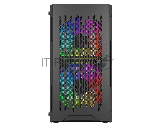Корпус Powercase Mistral Micro D3B ARGB, Tempered Glass, 2x 140mm ARGB PWM+1x 120mm ARGB PWM, чёрный, mATX  (CMMDB-A3)