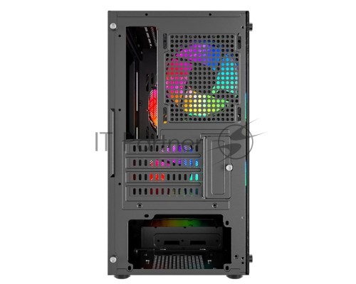 Корпус Powercase Mistral Micro D3B ARGB, Tempered Glass, 2x 140mm ARGB PWM+1x 120mm ARGB PWM, чёрный, mATX  (CMMDB-A3)