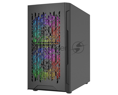 Корпус Powercase Mistral Micro D3B ARGB, Tempered Glass, 2x 140mm ARGB PWM+1x 120mm ARGB PWM, чёрный, mATX  (CMMDB-A3)
