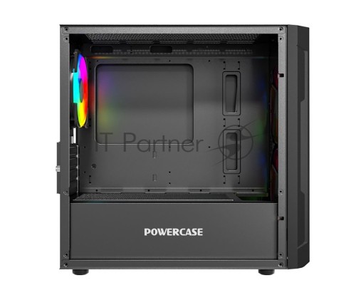 Корпус Powercase Mistral Micro D3B ARGB, Tempered Glass, 2x 140mm ARGB PWM+1x 120mm ARGB PWM, чёрный, mATX  (CMMDB-A3)