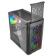 Корпус Powercase Mistral Micro D3B ARGB, Tempered Glass, 2x 140mm ARGB PWM+1x 120mm ARGB PWM, чёрный, mATX  (CMMDB-A3)