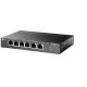 Настольный коммутатор TP-Link TL-SG1006PP с 6 гигабитными портами (3 порта PoE+, 1 порт PoE++), 802.3af/at/bt 3-го типа, бюджет PoE — 64 Вт, стальной настольный корпус