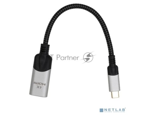 Aдаптер USB 3.1 Type-Cm --> HDMI A(f) 4K@60Hz, 0.15m ,Alum ,VCOM <CU423MV-4K>