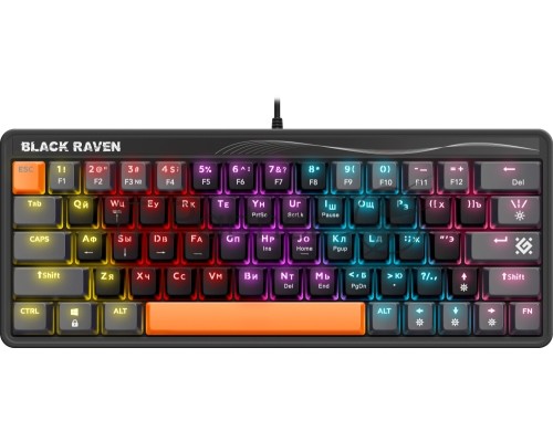 Клавиатура DEFENDER MECHANICAL BLK RAVEN GK-417 RU RGB 45414