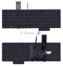 Клавиатура для ноутбука Lenovo IdeaPad Gaming 3-15ARH05 черная белая подсветка