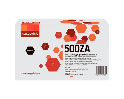 [Расходные материалы] Драм-картридж EasyPrint DL-50F0Z00 для Lexmark MS310/410/510/610/MX310/410/510/610 (60000 стр.) черный, с чипом 50F0Z00/50F0ZA0