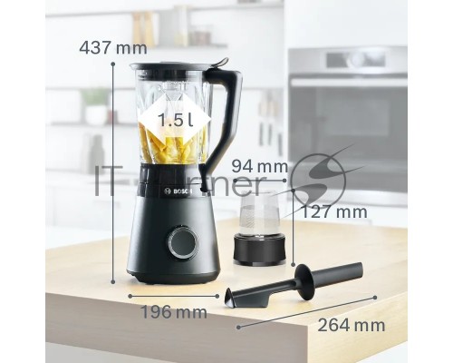 Блендер стационарный Bosch VitaPower Serie 4 MMB6176B 1200Вт черный