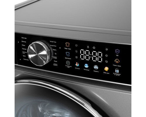 Стиральная машина Бирюса WM-SC1214/15 S хромированный металлик, загрузка фронтальная 12 кг, 1400 об/мин, класс А+++