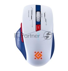Мышь беспроводная Defender Tisa GM-126 белый/синий, 1600 dpi, радиоканал, Bluetooth, USB, кнопки - 6