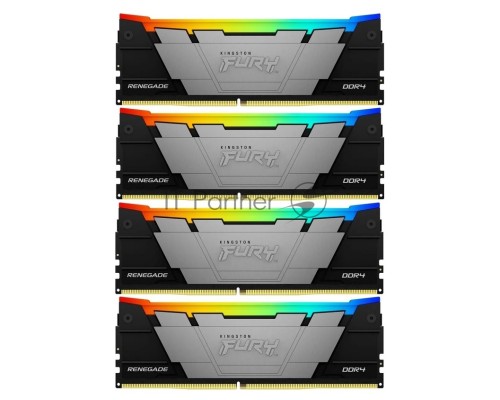 Оперативная память Kingston DDR4 4x16GB 3600MHz KF436C16RB12AK4/64 Fury Renegade RGB RTL Gaming PC4-28800 CL16 DIMM 288-pin 1.35В kit dual rank с радиатором Ret