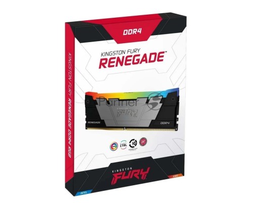 Оперативная память Kingston DDR4 4x16GB 3600MHz KF436C16RB12AK4/64 Fury Renegade RGB RTL Gaming PC4-28800 CL16 DIMM 288-pin 1.35В kit dual rank с радиатором Ret