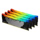 Оперативная память Kingston DDR4 4x16GB 3600MHz KF436C16RB12AK4/64 Fury Renegade RGB RTL Gaming PC4-28800 CL16 DIMM 288-pin 1.35В kit dual rank с радиатором Ret