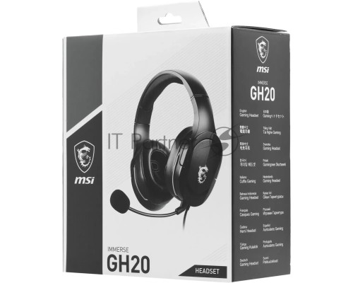 Наушники с микрофоном MSI Immerse GH20 черный 1.5м накладные оголовье (S37-2101060-SV1)