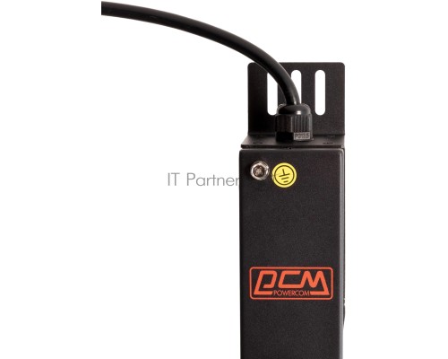 Блок распределения питания Powercom PDU-16AVMS20-18C13-2C19 18*C13+2*C19, 16A, 1,5U (1968234)