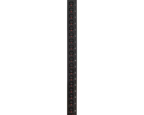 Блок распределения питания Powercom PDU-16AVMS20-18C13-2C19 18*C13+2*C19, 16A, 1,5U (1968234)