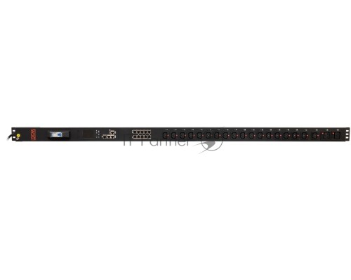 Блок распределения питания Powercom PDU-16AVMS20-18C13-2C19 18*C13+2*C19, 16A, 1,5U (1968234)