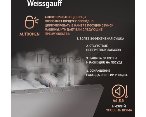Посудомоечная машина Weissgauff BDW 6190 Touch DC Inverter Timer Floor встраиваемая