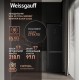 Холодильник Weissgauff WRK 185 Total NoFrost Inverter черный стекло двухкамерный 205/86л морозилка снизу