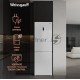 Холодильник Weissgauff WRK 185 Total NoFrost Inverter белый стекло двухкамерный 205/86л морозилка снизу