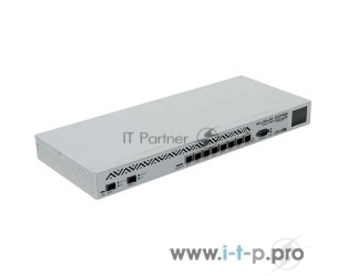 Маршрутизатор Mikrotik CCR1036-8G-2S+Cloud Core Router 1036-8G-2S+ with Tilera Tile-Gx36 CPU (36-cores, 1.2Ghz per core), 4GB RAM, 2xSFP+ cage, 8xGbit LAN, RouterOS L6, 1U rackmount case, PSU, LCD panel