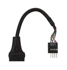 Bion переходник USB 3.0 - USB 2.0, внутренний, 10 см [BXP-USB3F-USB2M-010]