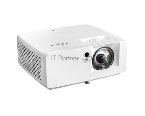 Лазерный проектор Optoma [ZW350ST] DLP; XGA(1280*800); 3600 lm; 300000:1; 0,521:1; 2xHDMI; 1xAudio 3.5m; USB-A power 1.5A;RS232; RJ45; 15W; 32dB; 3 кг; белый