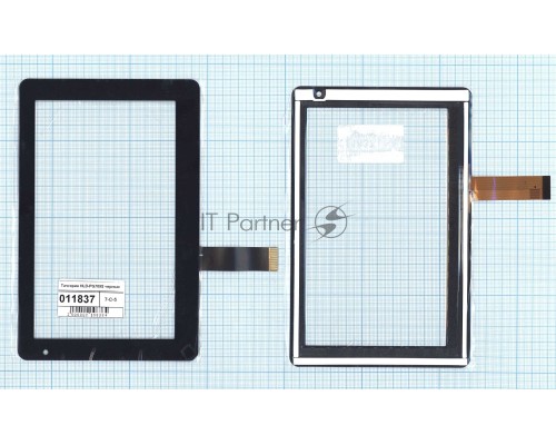 Сенсорное стекло (тачскрин)  HLD-PG709S, черное