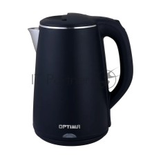 Чайник электрический OPTIMA EK-2002PS (2.0л, двойные стенки, эффект термоса, пов. на 360 град., 2000Вт)черный