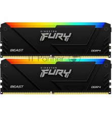 Оперативная память Kingston 64GB 3600MHz DDR4 CL18 DIMM (Kit of 2) FURY Beast RGB