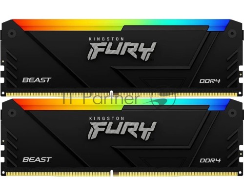 Оперативная память Kingston 64GB 3600MHz DDR4 CL18 DIMM (Kit of 2) FURY Beast RGB