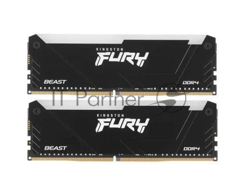 Оперативная память Kingston 64GB 3600MHz DDR4 CL18 DIMM (Kit of 2) FURY Beast RGB