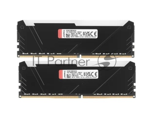 Оперативная память Kingston 64GB 3600MHz DDR4 CL18 DIMM (Kit of 2) FURY Beast RGB