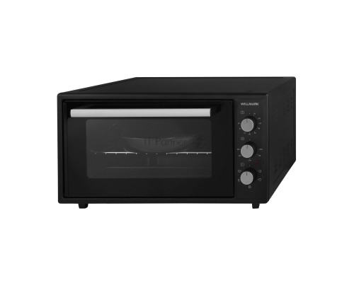 Мини-печь Willmark WOF-505BL (50л,конвекция,эмал.внутр.поверх,лампа,таймер, черн., 1500Вт)