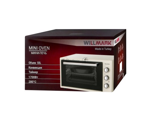 Мини-печь Willmark WOF-405B (40л,эмал.внутр.поверх,лампа,таймер, бежевый., 1400Вт)