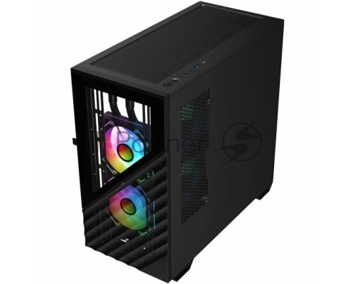 Компьютерный корпус 1STPLAYER DK D7 Black / mATX / 3x120mm LED fans / D7-BK-3F1