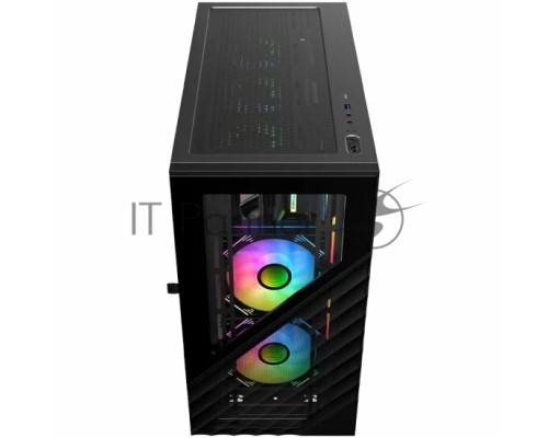 Компьютерный корпус 1STPLAYER DK D7 Black / mATX / 3x120mm LED fans / D7-BK-3F1