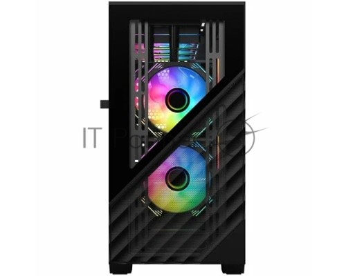 Компьютерный корпус 1STPLAYER DK D7 Black / mATX / 3x120mm LED fans / D7-BK-3F1