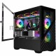 Компьютерный корпус 1STPLAYER DK D7 Black / mATX / 3x120mm LED fans / D7-BK-3F1