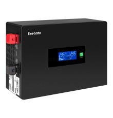 ИБП (инвертор, синус, для котла, PF=1, настенный) ExeGate IdealSine SR-1500.LCD.2SH  <1500VA/1500W, чистая синусоида, цветной LCD-дисплей, 2*Schuko, настенный, Black>