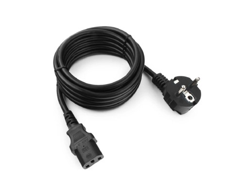 [кабели] Кабель питания Cablexpert (RU) Schuko-C13, 3x1.5мм2, 10A, с заземлением, медь, 3м, черный, пак (PC-186-1.5-3M)