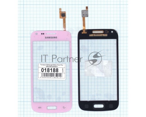 Сенсорное стекло (тачскрин) для Samsung Galaxy Core Plus SM-G350 розовое