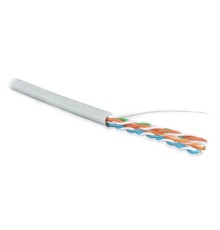 Кабель информационный Hyperline UUTP4R-C5E-S24-IN-LSZH-GY-305 кат.5E UTP 4 пары 24AWG LSZH внутренний 305м серый