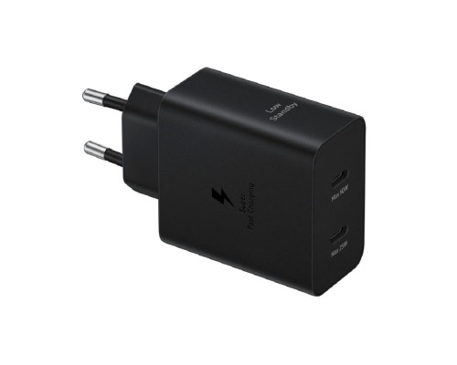 [Аксессуар] Сетевое зар./устр. Samsung EP-T5020 50W 3A (PD) 2xUSB type-C для Samsung черный (EP-T5020XBEGEU)