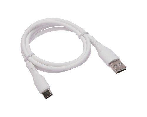 [кабели] Cablexpert Кабель USB2.0 AM/Type-C, 3А, 18Вт, QC3.0, силиконовый, медь, 1м, белый, пакет (CC-USB2S-AMCM-1M-W)