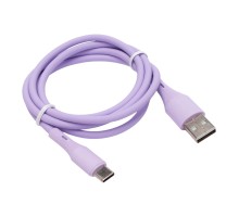 Cablexpert Кабель USB2.0 AM/Type-C, 3А, 18Вт, QC3.0, силиконовый, медь, 1м, фиолетовый, пакет (CC-USB2S-AMCM-1M-V)